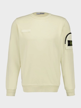 Avena Crewneck Sweatshirt with Zip Sleeve Pocket Tops Mens - thermal tops