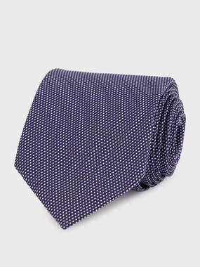 Avian Blue Dot Pattern Silk Tie Suits Mens - men's suits outlet