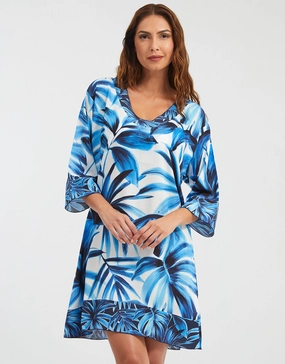 Azura Dress - Blue and White Swim Womens - bikinis clearance