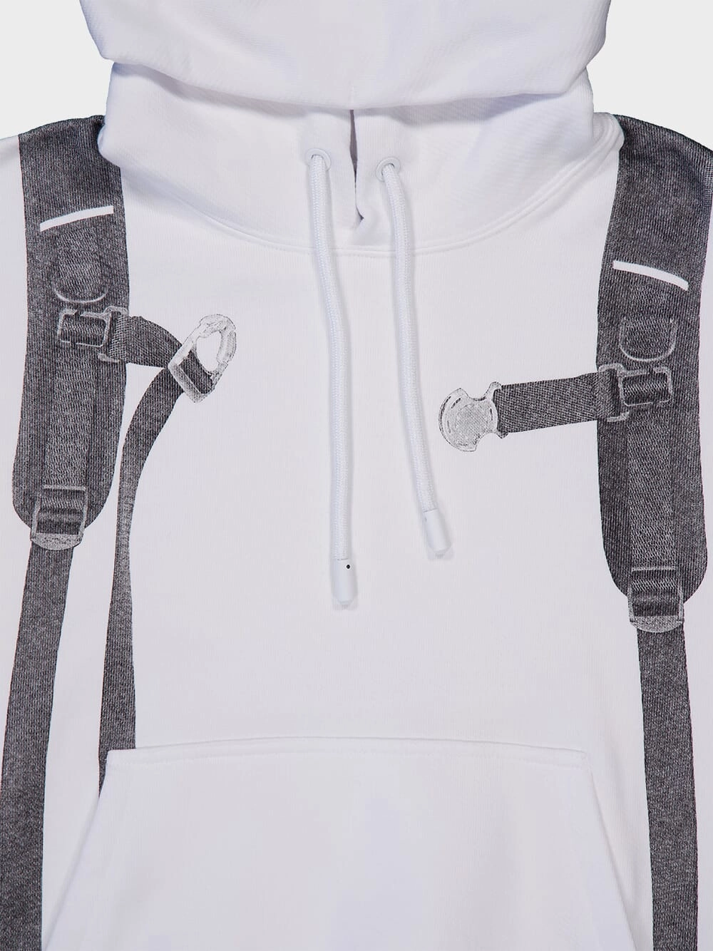 Backpack-Print Cotton Hoodie