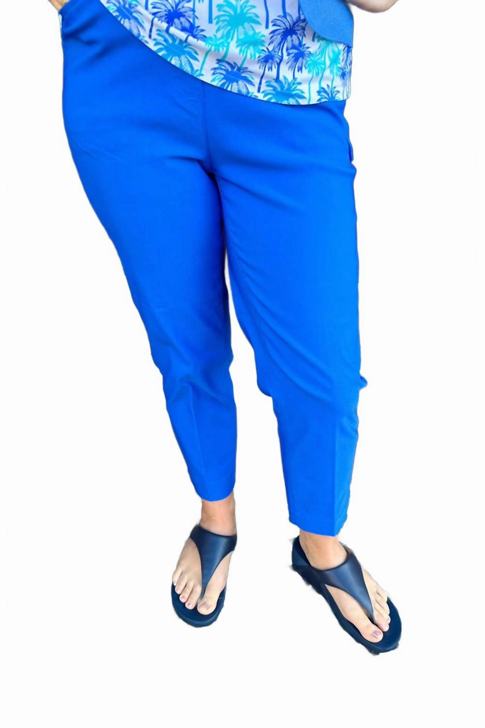 Bangladine Pull-On Capri Pants In Deep Sea