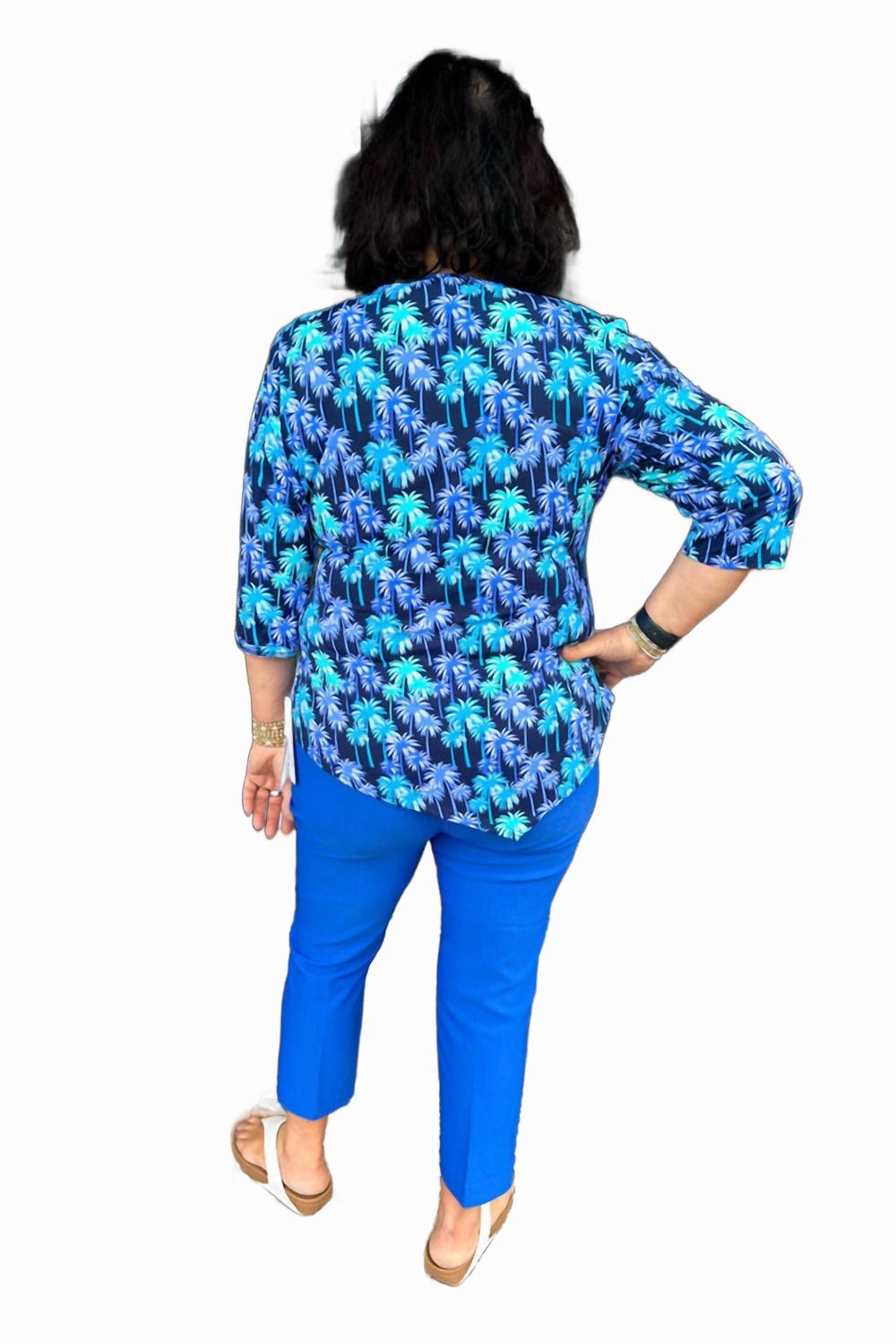 Bangladine Pull-On Capri Pants In Deep Sea
