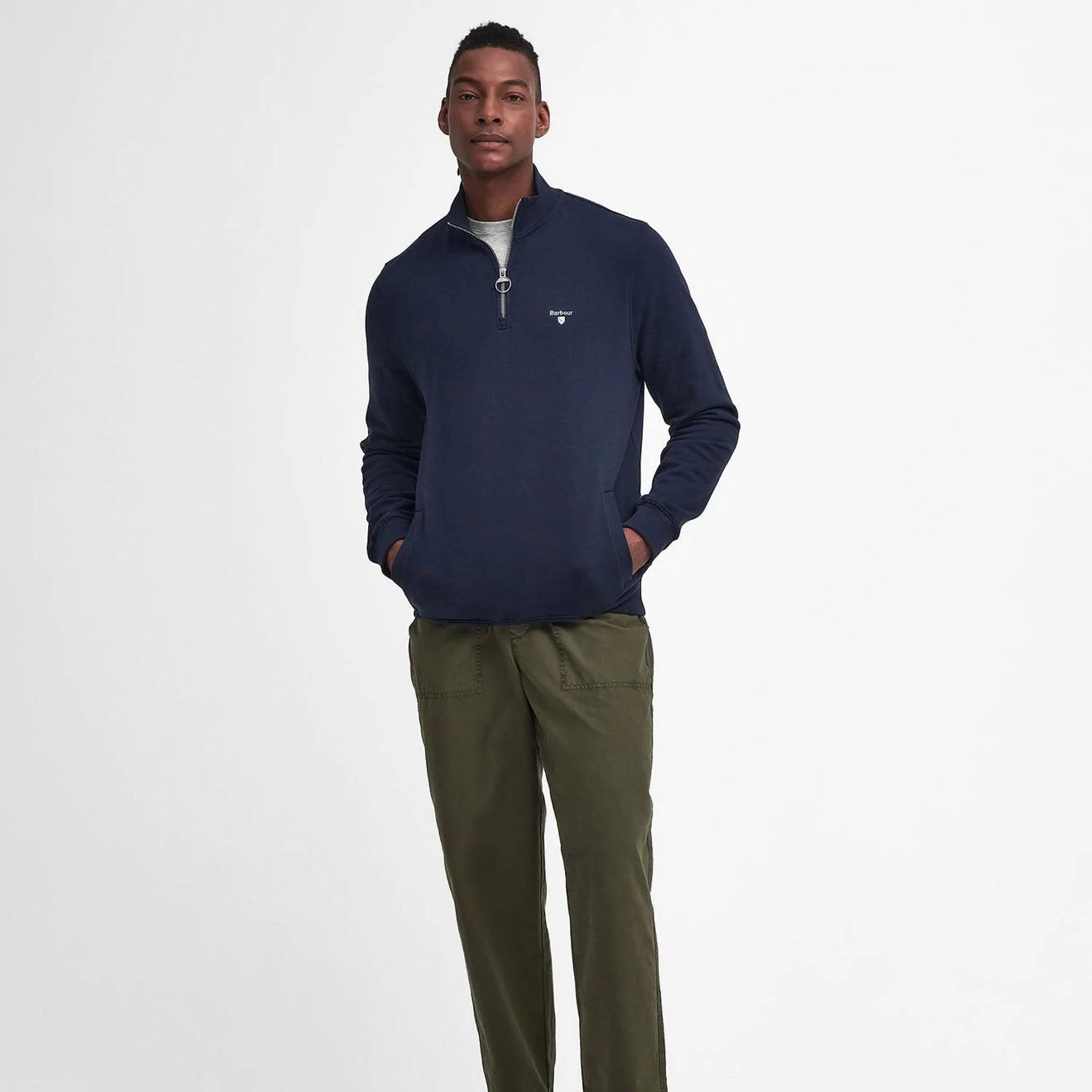Barbour Beckhill Half Zip Sweatshirt Navy