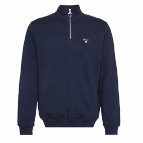 Barbour Beckhill Half Zip Sweatshirt Navy mens long sleeves cheap