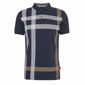 Barbour Blaine Polo Shirt Navy/Pine mens t-shirts outlet