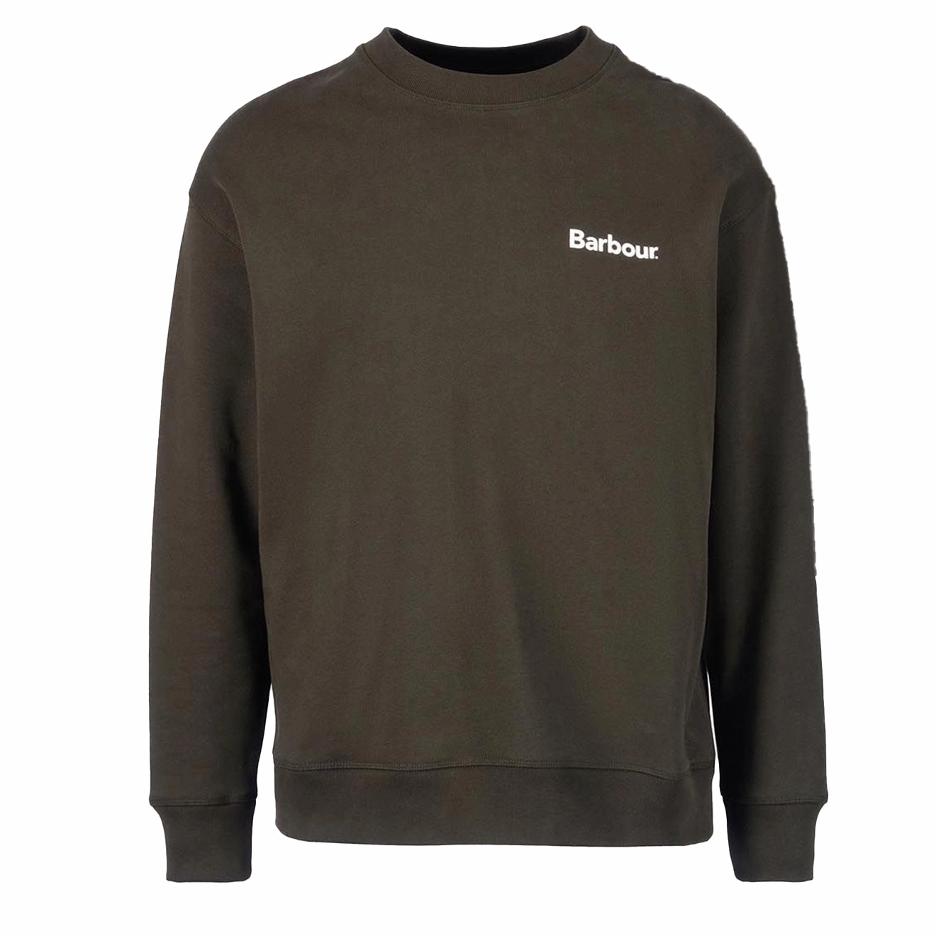 Barbour Brushed Nicholas OS Crew Neck Sweatshirt Sage mens long sleeves cheap