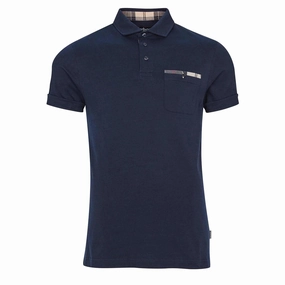 Barbour Corpatch Polo Shirt Navy mens t-shirts outlet