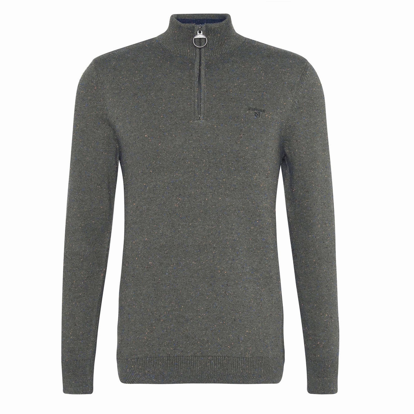 Barbour Cotton Tainsbury Half Zip Sweater Olive mens sweaters cheap