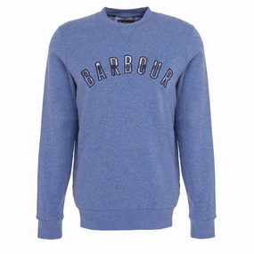 Barbour Debson Crew Neck Sweatshirt Chambray mens long sleeves cheap