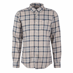 Barbour Deerpark Tailored Shirt Ecru mens tank tops best deals