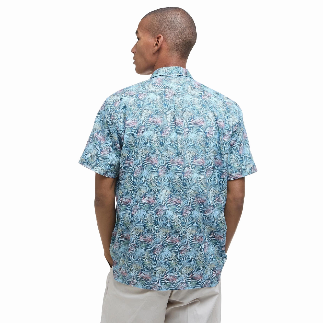 Barbour Devon Printed Summer Fit Shirt Dusk Blue