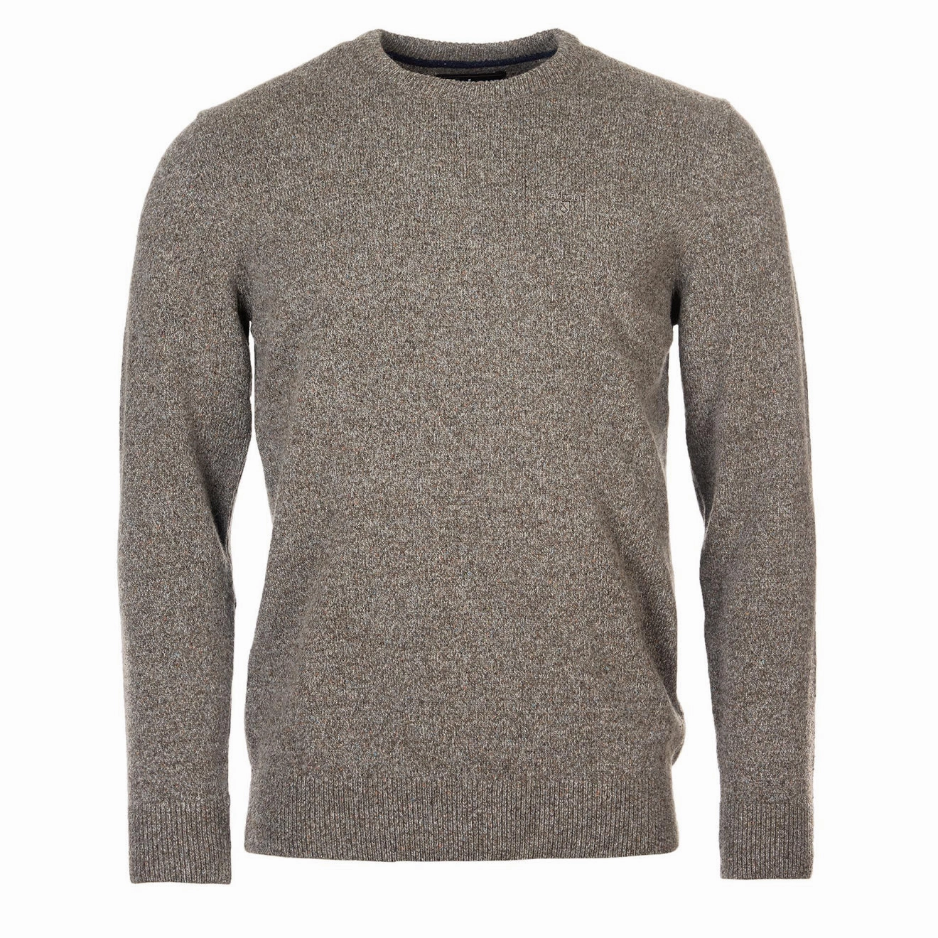 Barbour Essential Tisbury Crew Neck Jumper Fog mens sweaters cheap