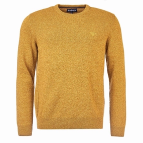 Barbour Essential Tisbury Crew Neck Sweater Copper mens sweaters cheap