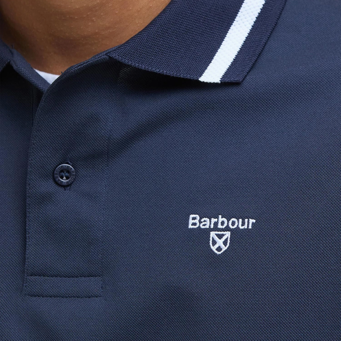 Barbour Ferrybridge Lightweight Tailored Fit Polo Shirt Navy