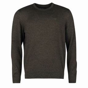 Barbour Firle Crew Jumper Olive Marl mens sweaters cheap