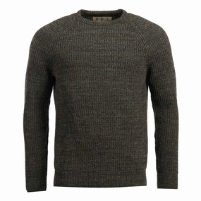 Barbour Horseford Crew Knitwear Olive mens sweaters cheap