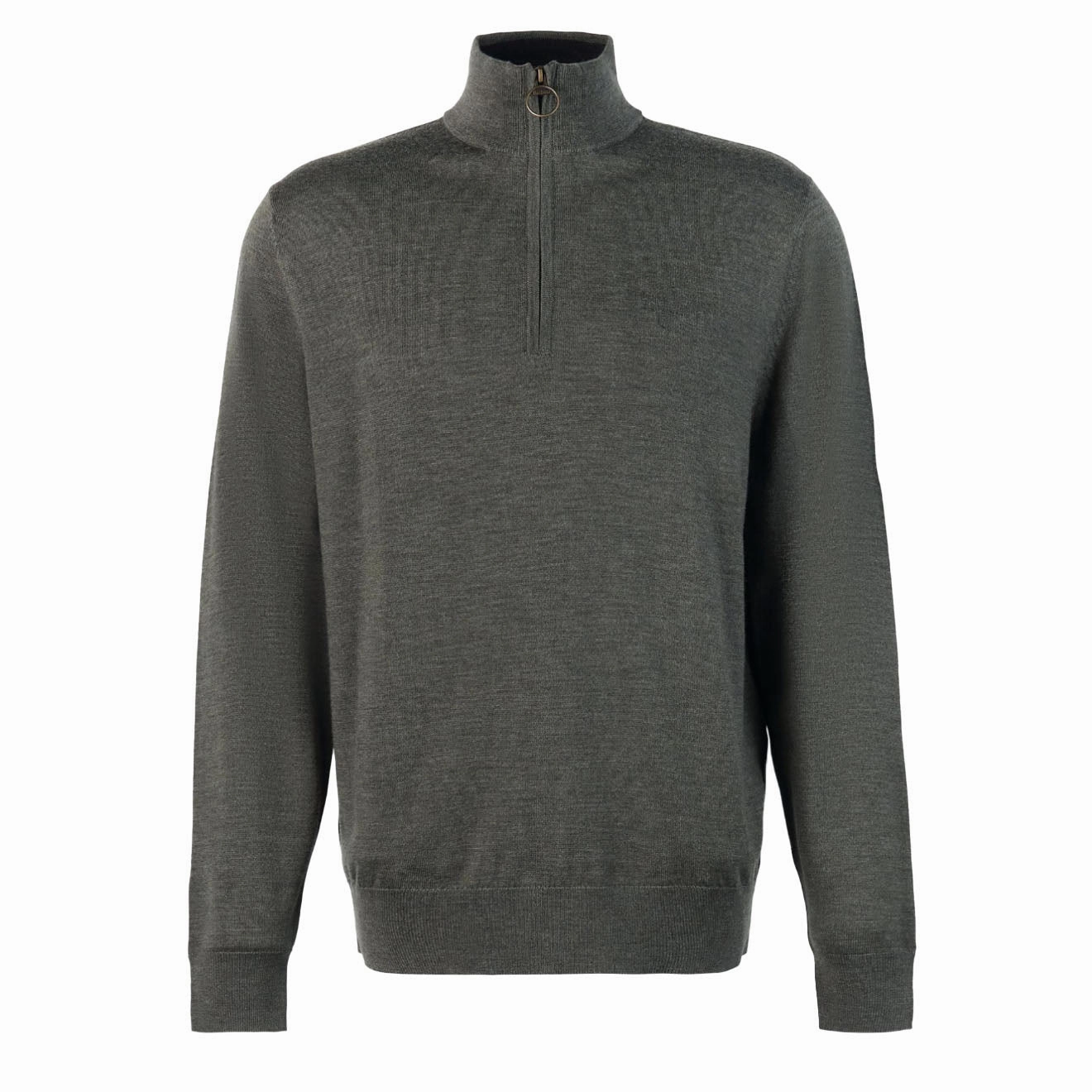 Barbour Loyton Merino Half Zip Olive Marl mens sweaters cheap