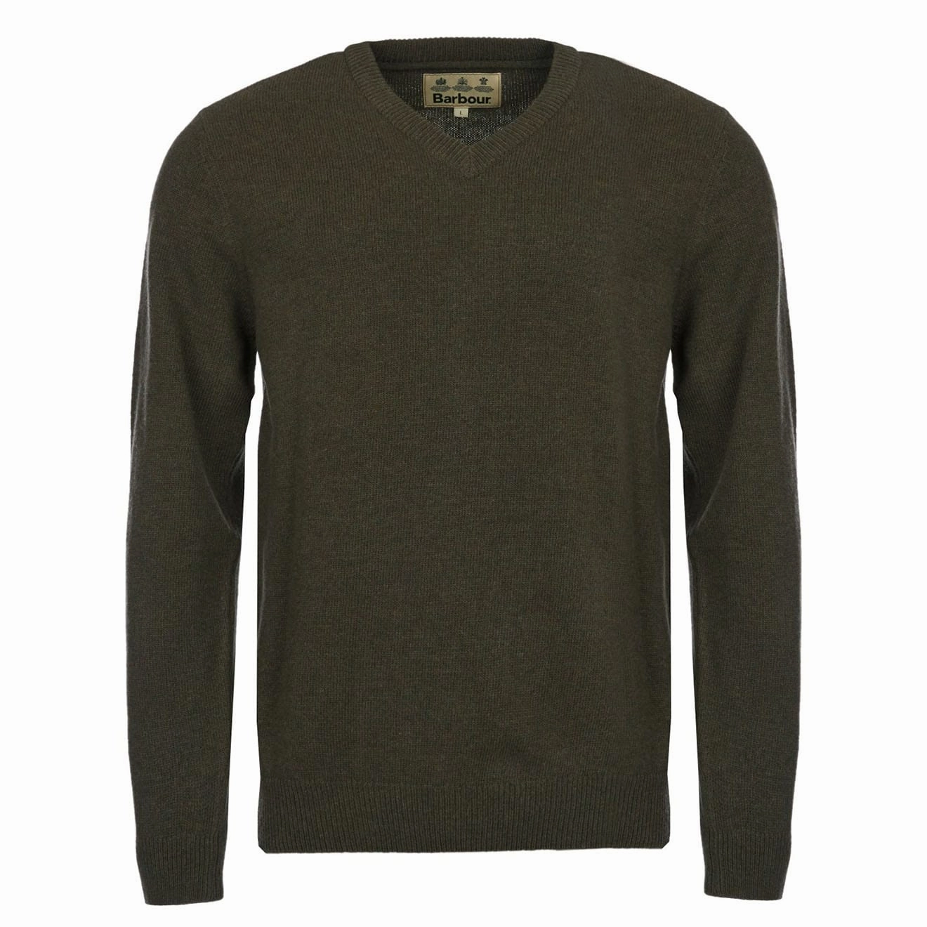 Barbour Nelson Essential V-Neck Knit Seaweed mens sweaters cheap