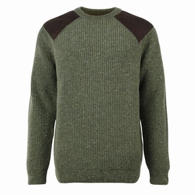 Barbour Raisthorpe Crew Neck Jumper Olive mens sweaters cheap