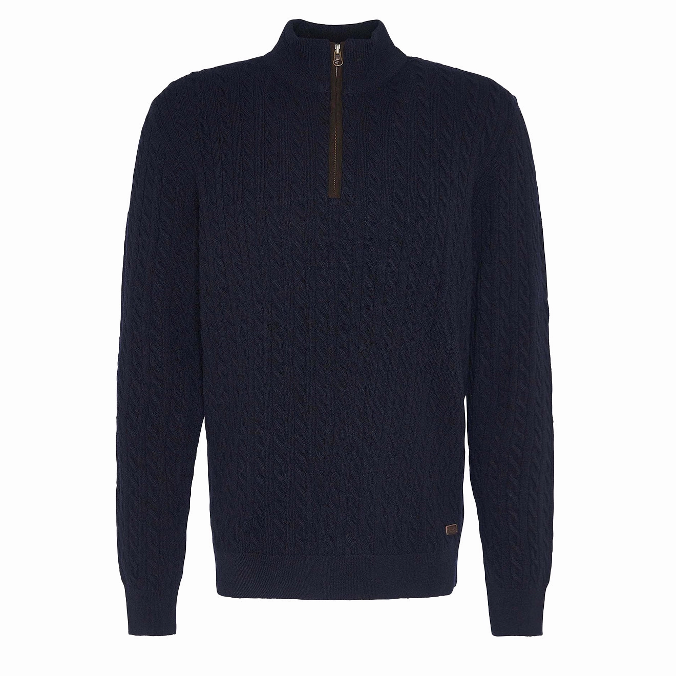 Barbour Ramsden Half Zip Knitted Jumper Navy mens sweaters cheap