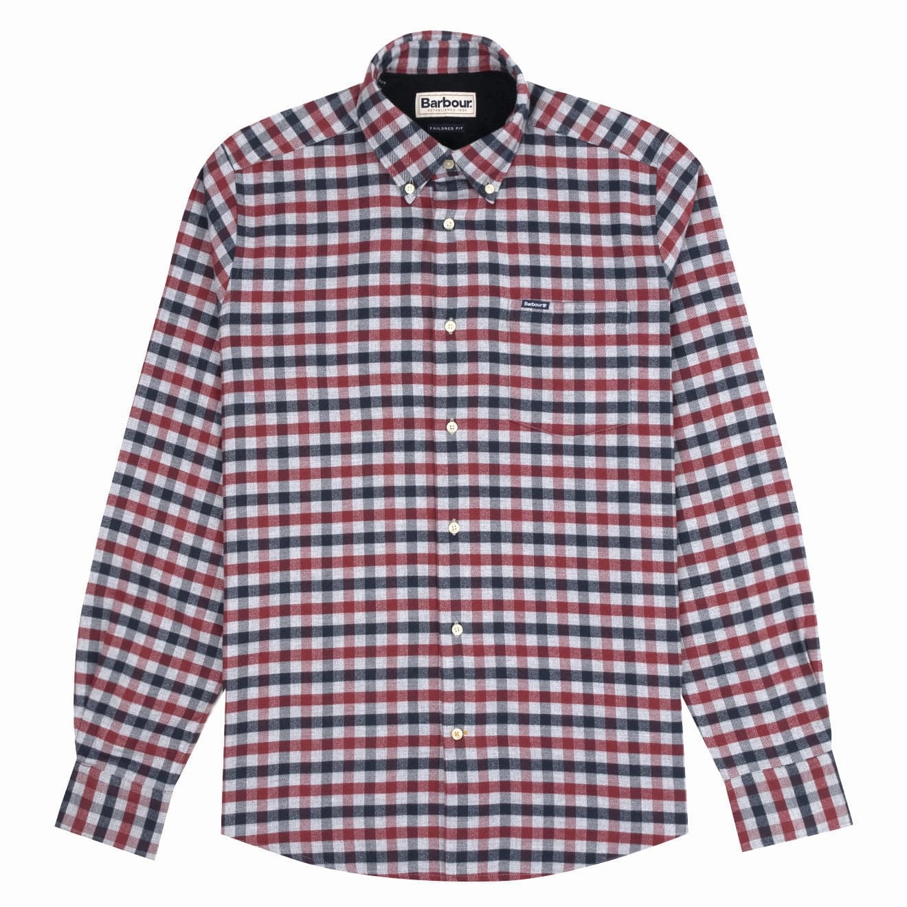 Barbour Roth Tailored Shirt Grey Marl mens tank tops best deals