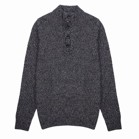 Barbour Sid Half Zip Knit Navy Marl mens sweaters cheap