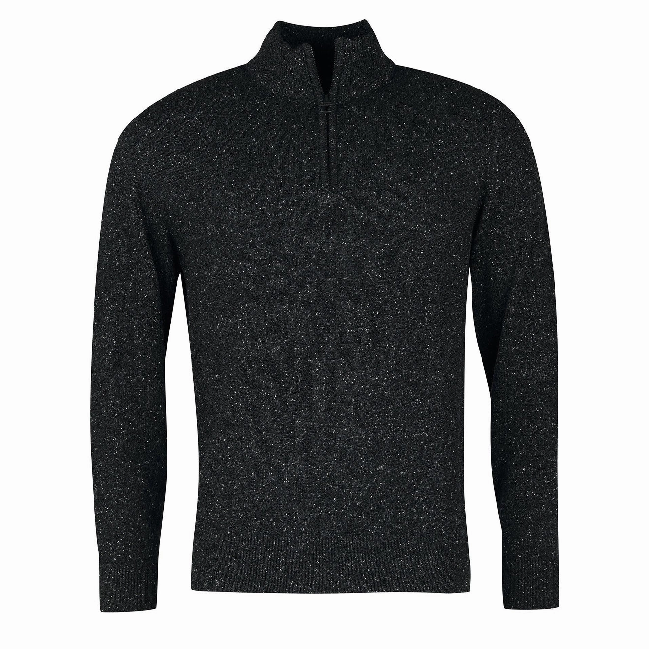 Barbour Tisbury Half Zip Sweater Black mens sweaters cheap