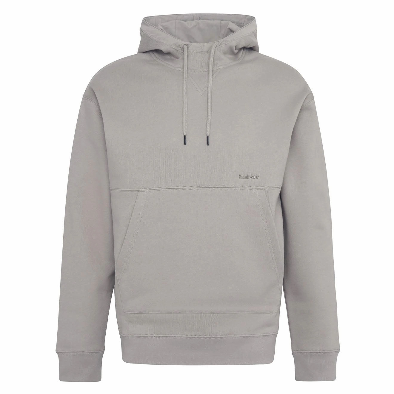 Barbour Yalding Hooded Sweatshirt Concrete mens long sleeves cheap