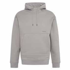 Barbour Yalding Hooded Sweatshirt Concrete mens long sleeves cheap