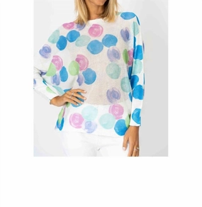 Batwing Sweater In Aqua Tops Womens - asymmetrical tops