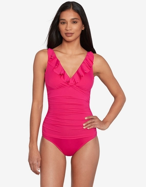 Beach Club Solids Ruffle Swimsuit - Orchid Swim Womens - monokinis best price
