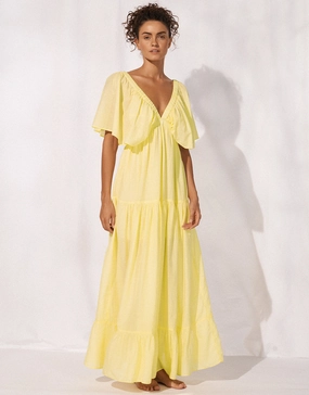 Beach Dress - Celestial Yellow Swim Womens - bikinis clearance