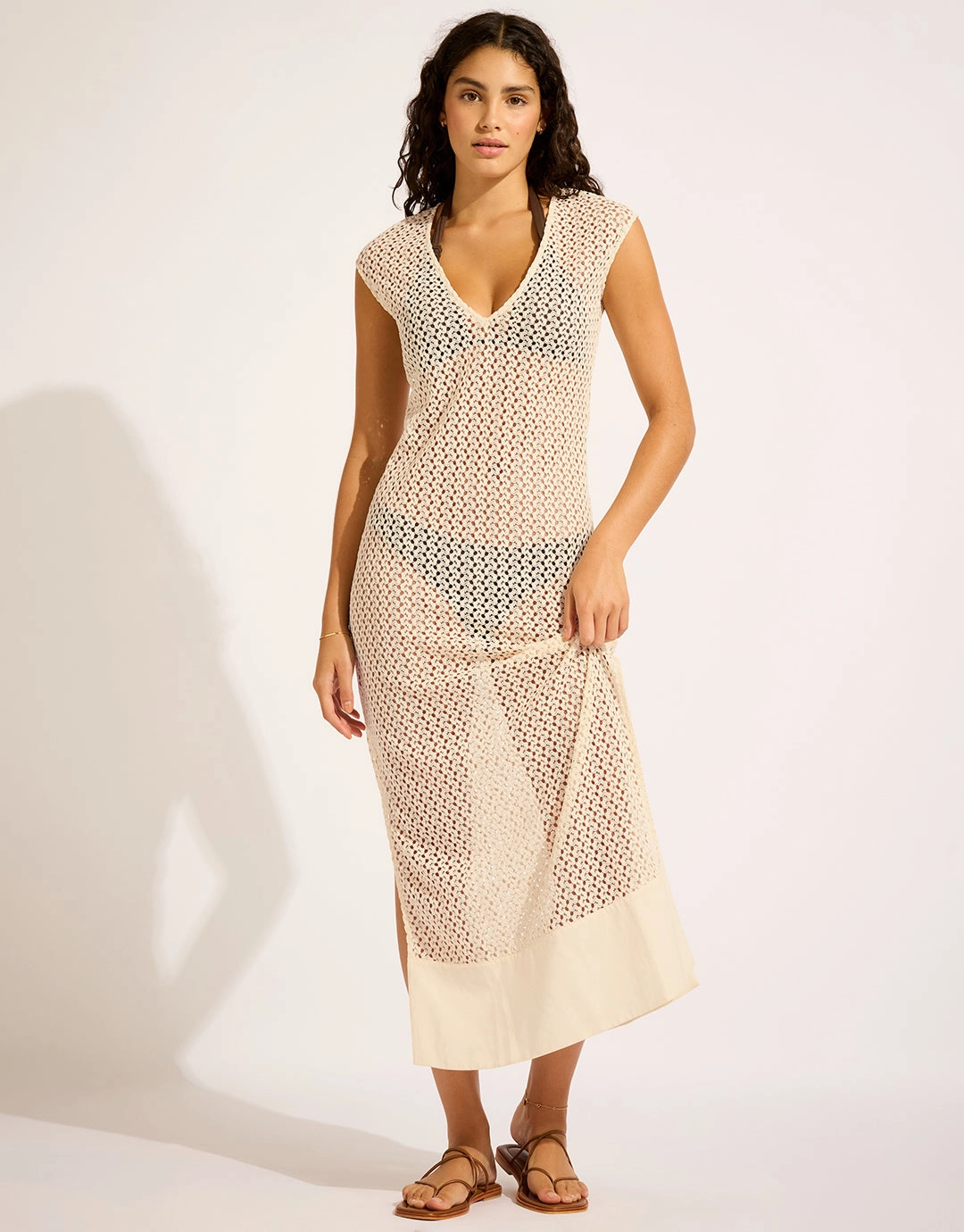 Beach Edit Maxi Tank Dress - Ecru Swim Womens - bikinis clearance