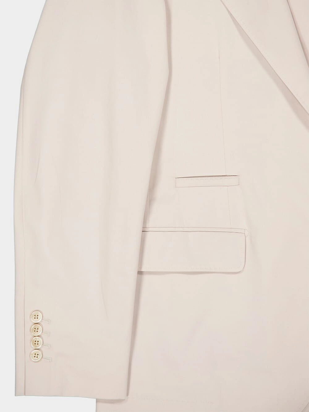 Beige Cotton and Cashmere Blazer