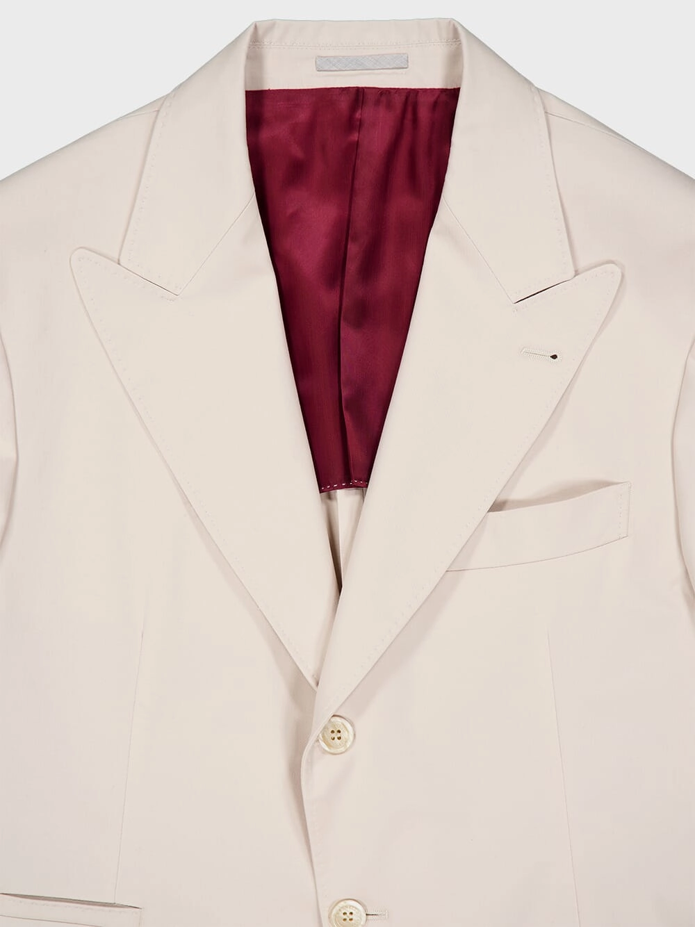 Beige Cotton and Cashmere Blazer