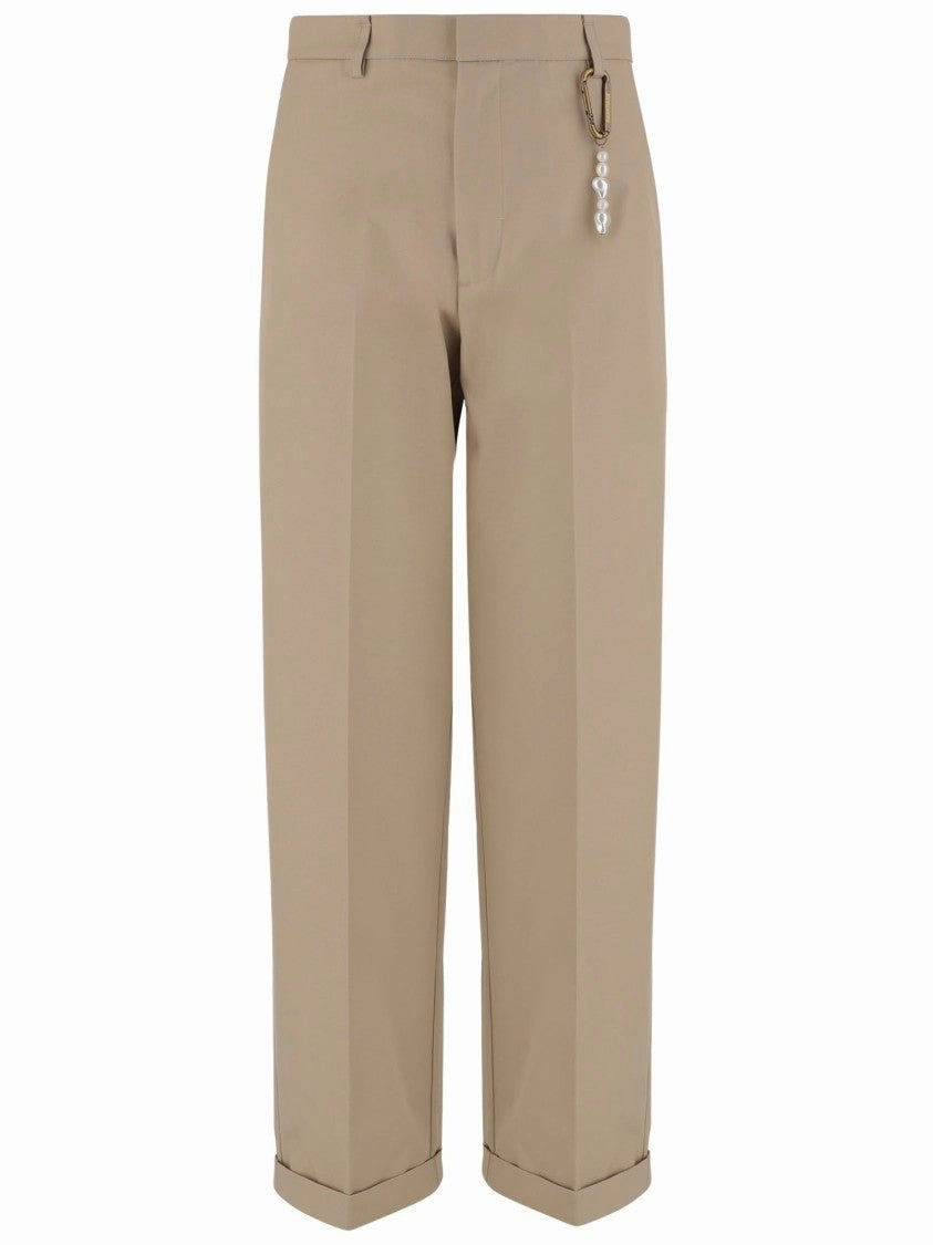 Beige Cotton Pants womens bike shorts cheap