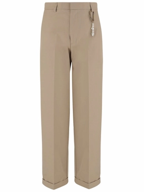 Beige Cotton Pants womens bike shorts cheap