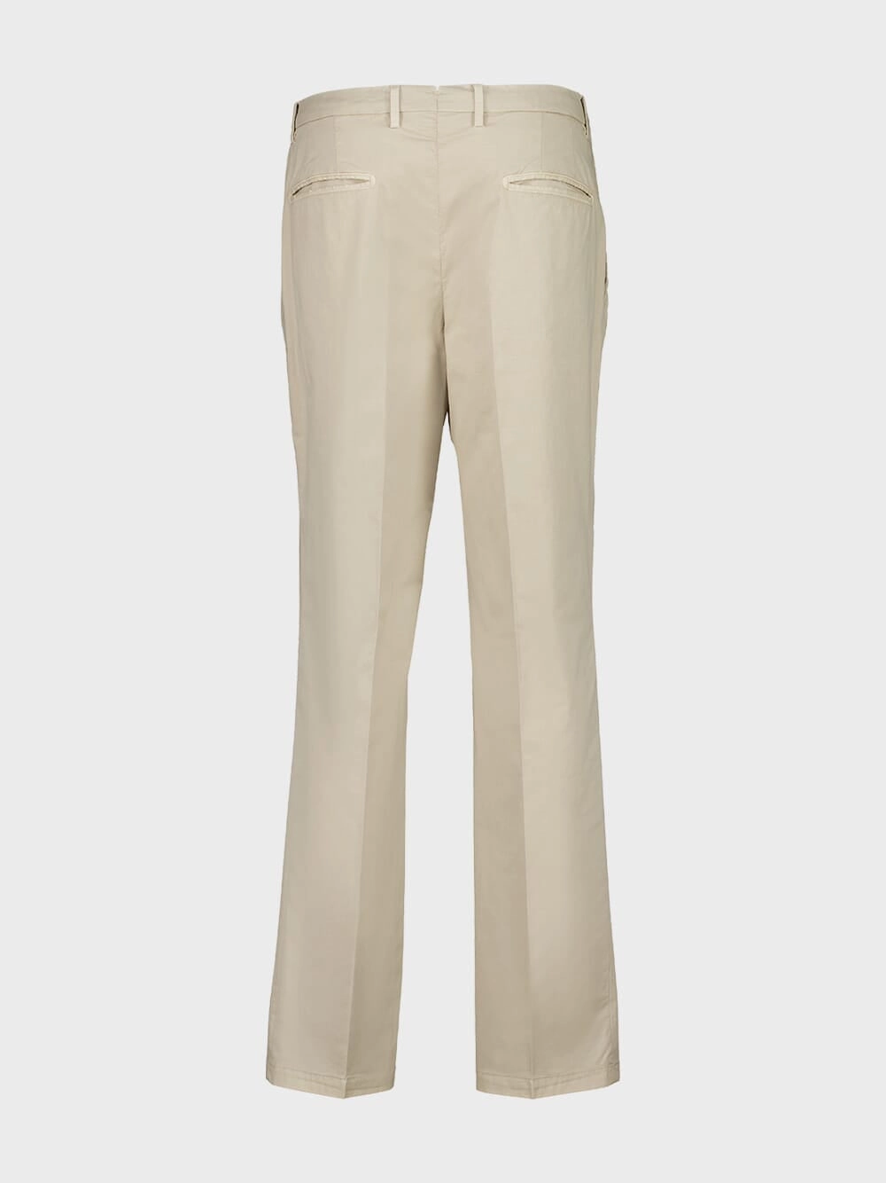 Beige Cotton Suit with Blazer and Trousers