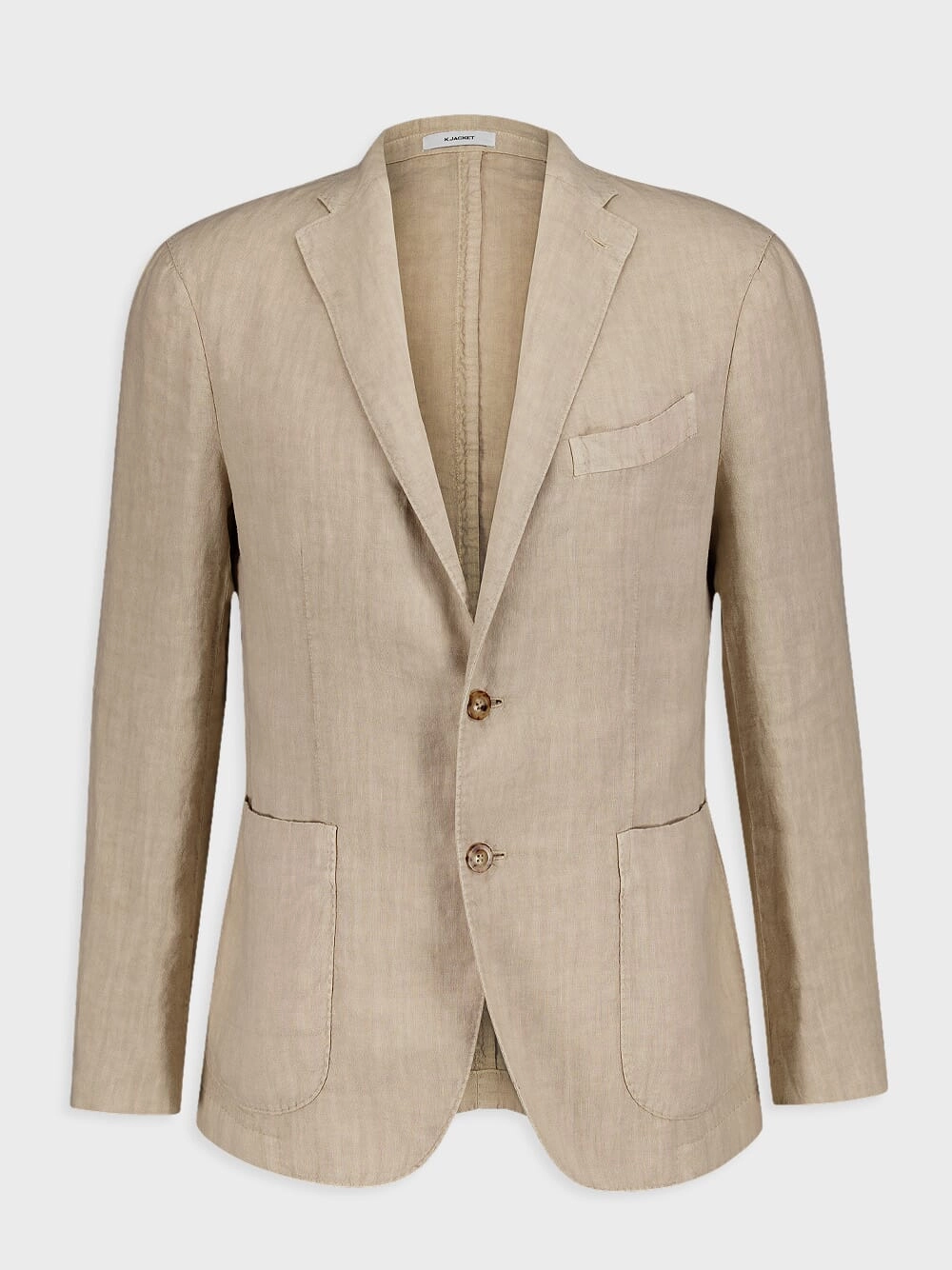 Beige Linen Notch-Lapel Jacket Suits Mens - men's suits outlet