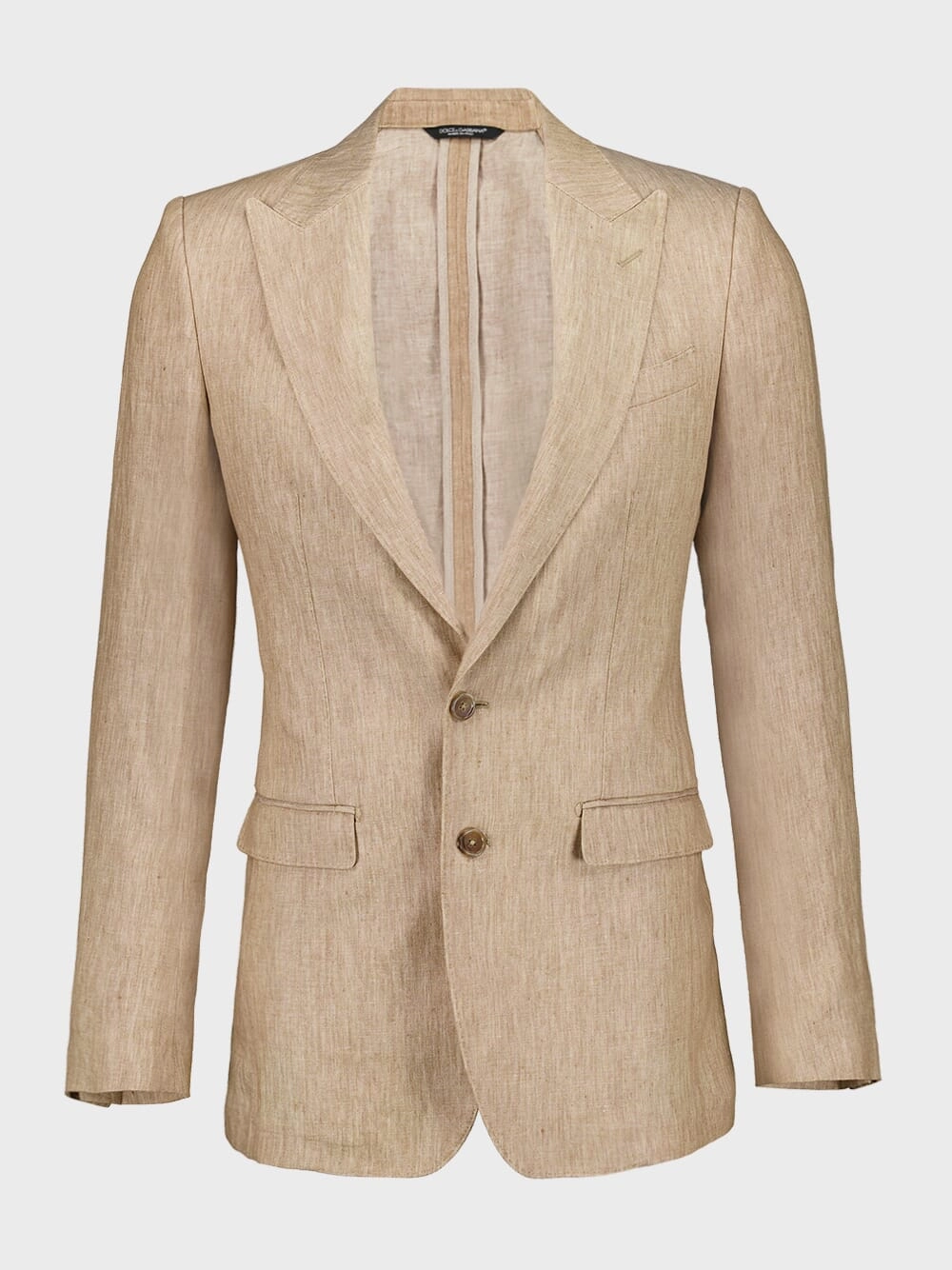 Beige Linen Taormina Jacket Suits Mens - men's suits outlet