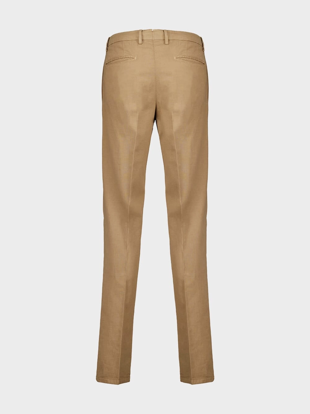 Beige Pressed-Crease Trousers