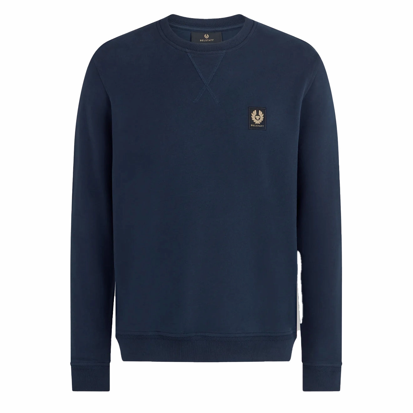 Belstaff Cotton Fleece Sweatshirt Dark Ink mens long sleeves cheap