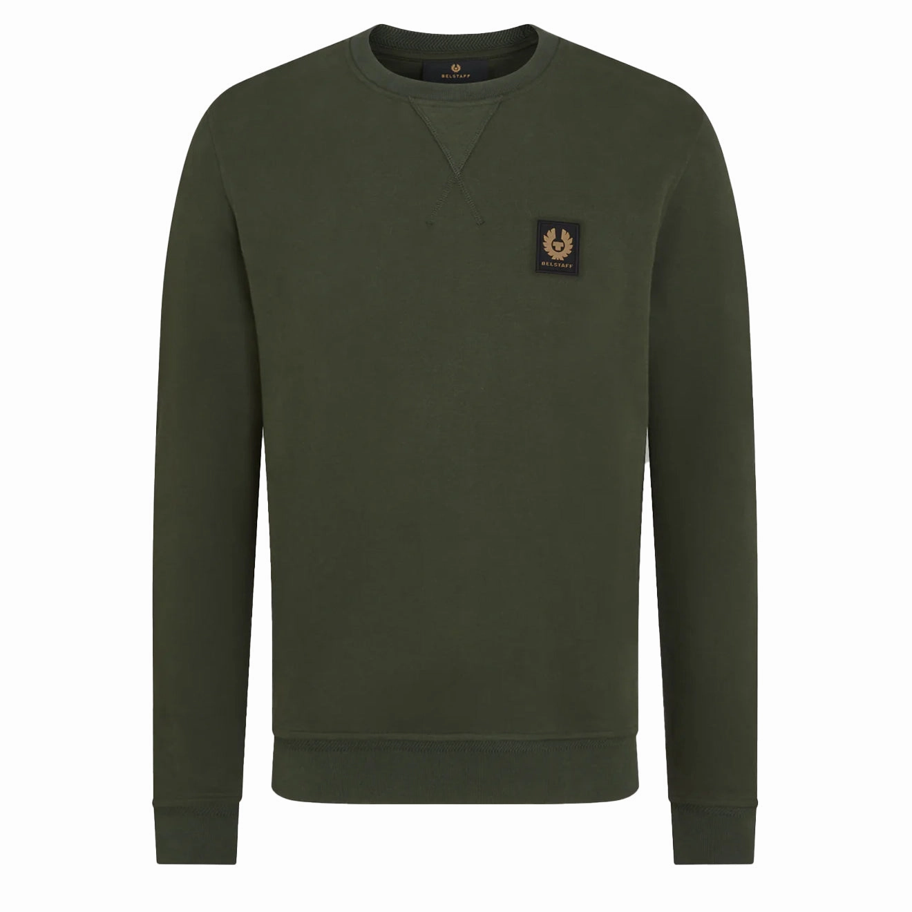 Belstaff Cotton Fleece Sweatshirt Tile Green mens long sleeves cheap