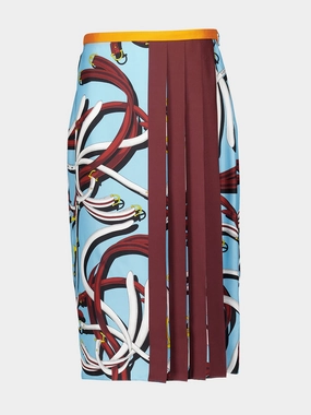 Belt Series Silk Midi Skirt womens slacks clearance