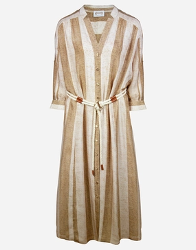 Belted Long Dress - Sand Ivory Swim Womens - swimwear sale