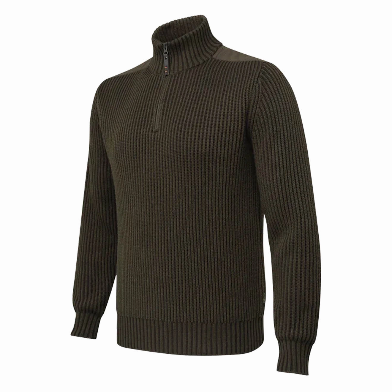 Beretta Dover Half Zip Tech Sweater Moss / Brownbark mens sweaters cheap