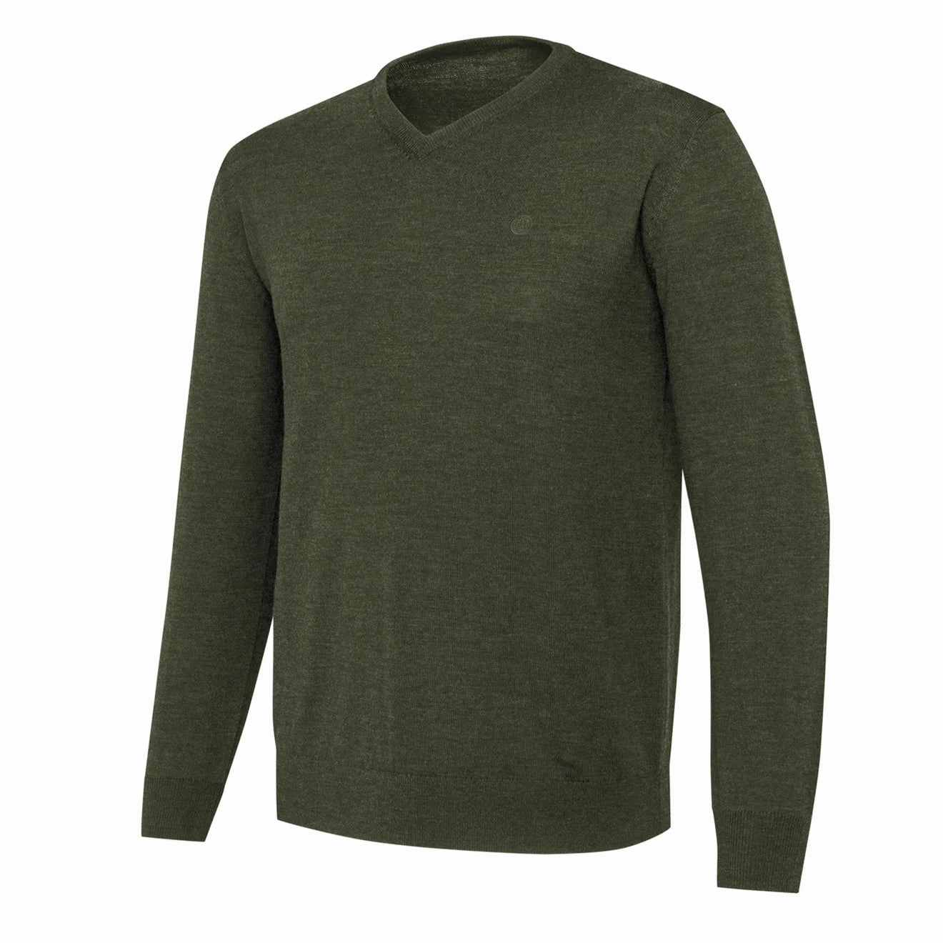 Beretta Merino V-Neck Sweater Green Moss mens sweaters cheap