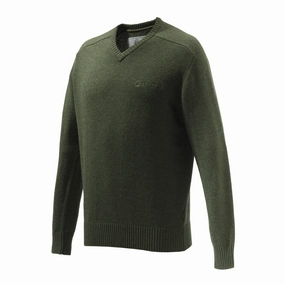 Beretta Somerset V-Neck Sweater Green mens sweaters cheap