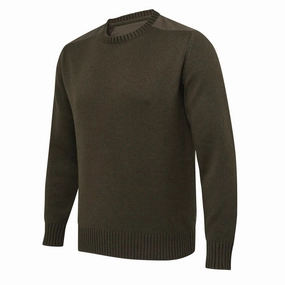 Beretta Wilton Crew Neck Tech Sweater Brownbark / Moss mens sweaters cheap