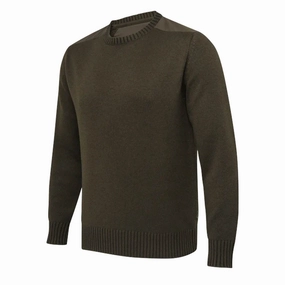 Beretta Wilton Crew Neck Tech Sweater Moss / Brownbark mens sweaters cheap